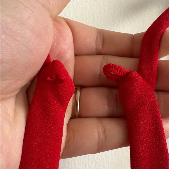 Azazie Adaly Red Dress with Sequin Details - Picture 9 of 13